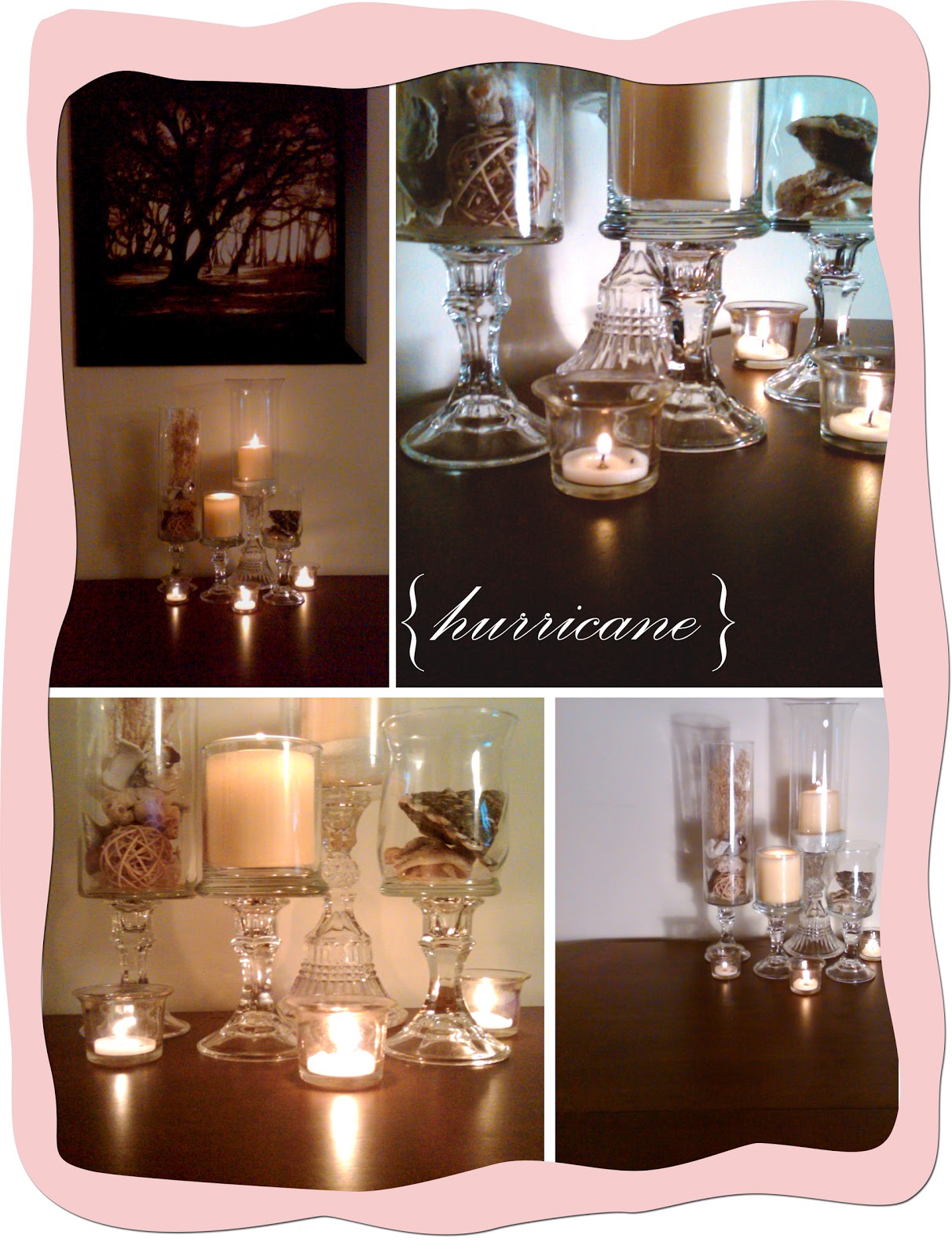 handwritten Project DIY hurricane vases for 2 each!