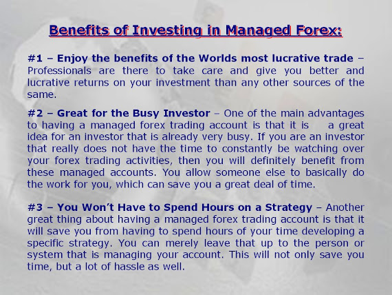 Forex account benefits