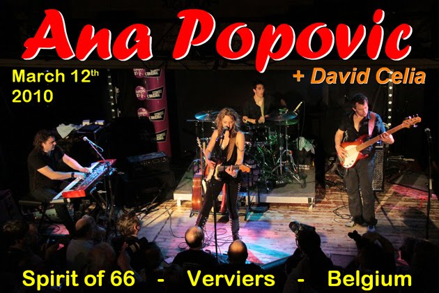 Ana Popovic + David Celia (12/03/10) at the "Spirit of 66" in Verviers, Belgium.