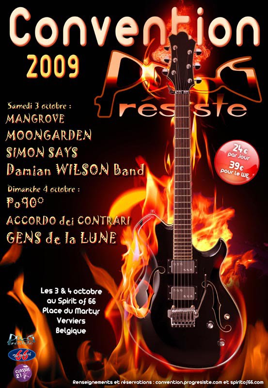 Convention Prog-Résiste 2009 (3 & 4/10/09), "Spirit of 66", Verviers, Belgique.