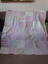 Girls Twin Bed Ribbon Quilt