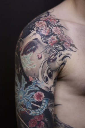 Japanese Flower Tattoo Sleeve. tattoo sleeve. japanese