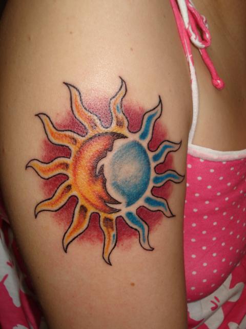 sun and moon tattoo design. sun and moon tattoo designs.