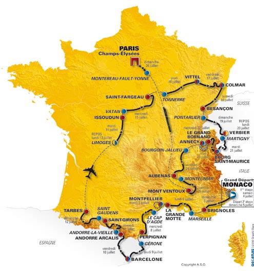 2009 Tour de France Route