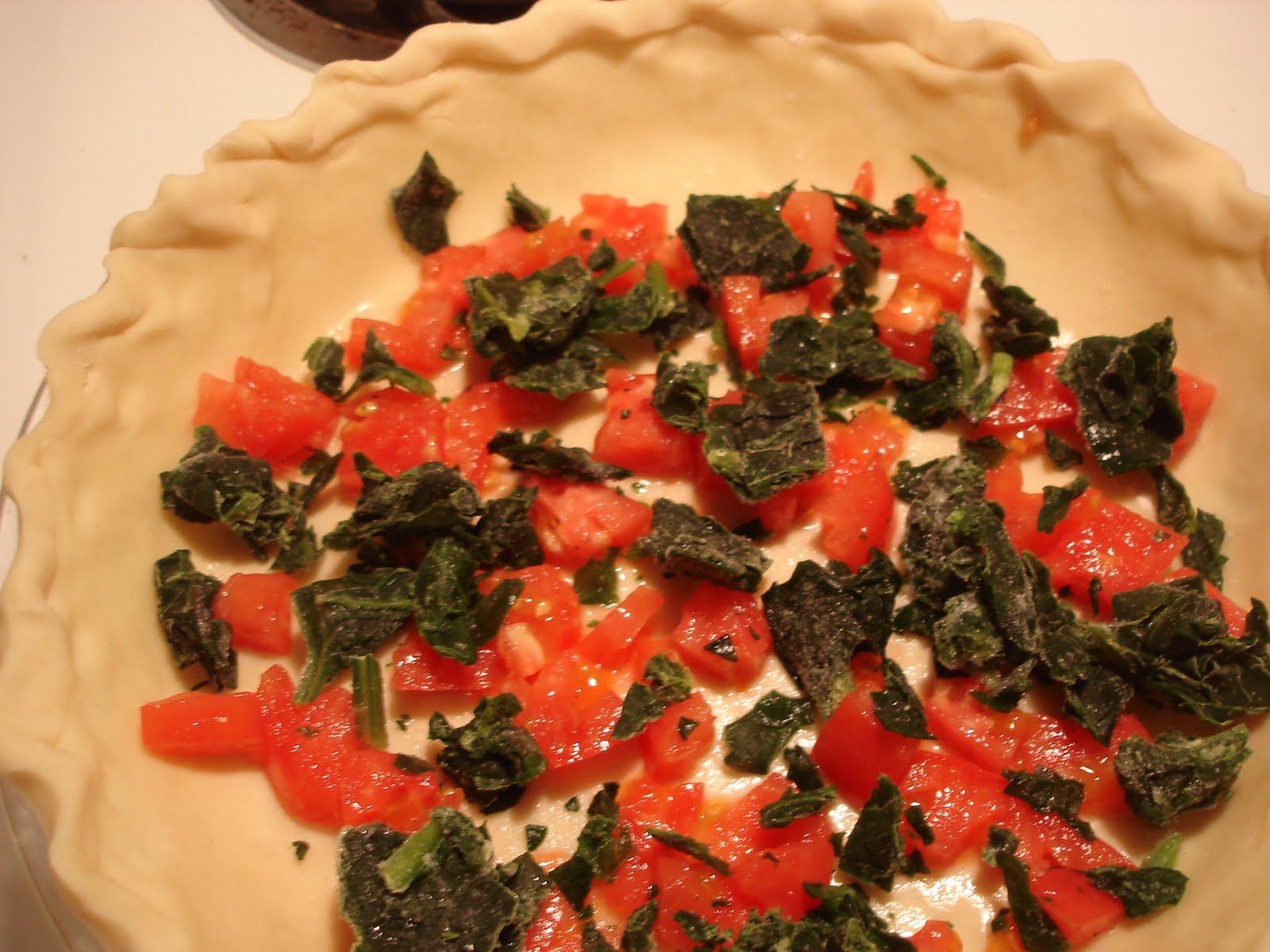The Tiny Skillet: Spinach, Feta and Tomato Quiche