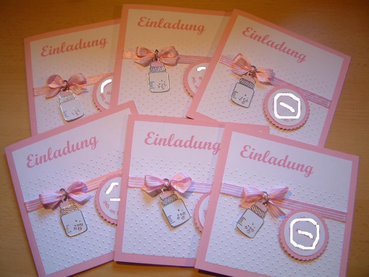 Marions Bastelstübchen: Taufeinladungskarten