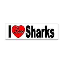 I love sharks bumper sticker