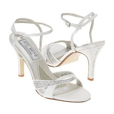 silver bridal shoes