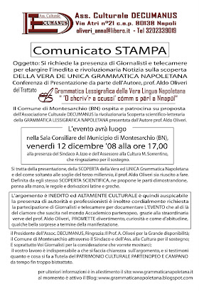 l'evento del 12 dicembre '08 - ore 17,00