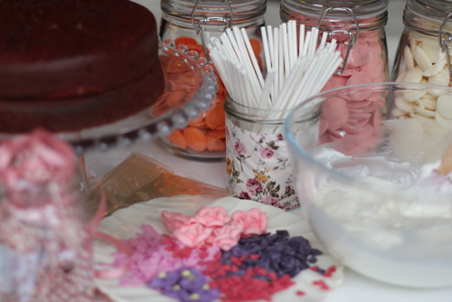 Rhubarb Rose Wedding Diy Cake Pops