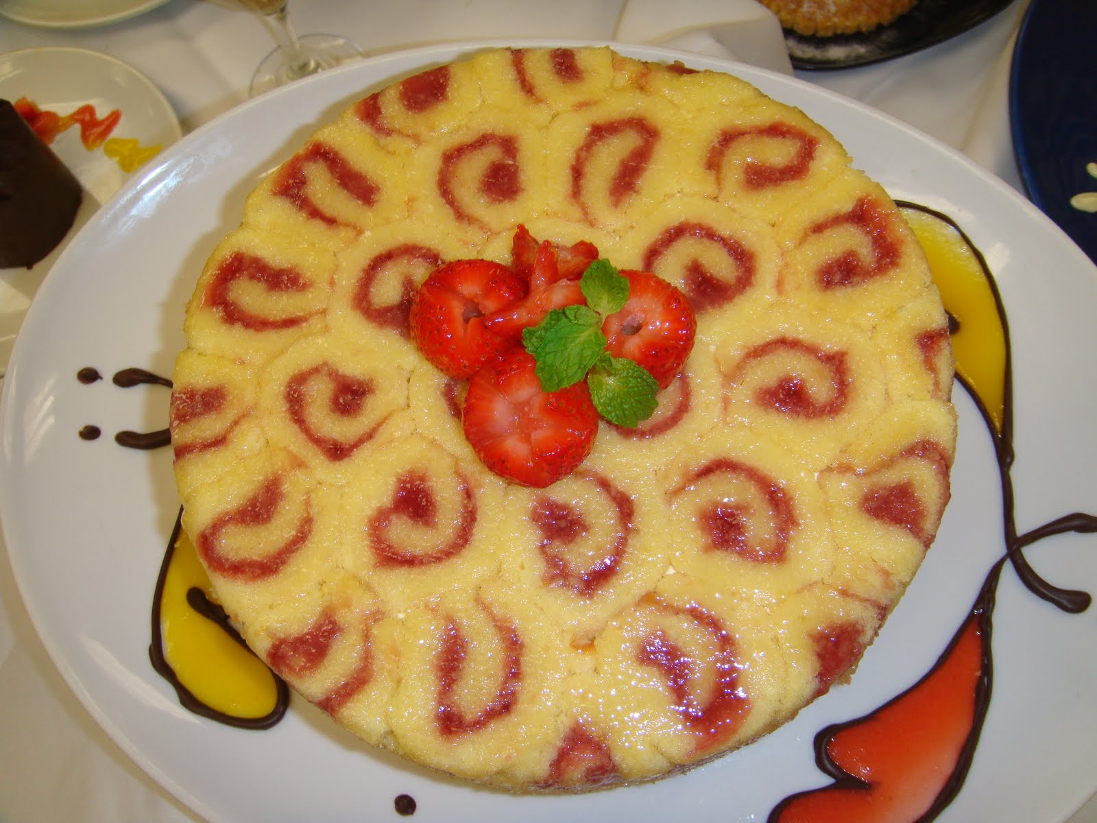 Yummy Baking Peach Flavour Bavarian Cream Cake