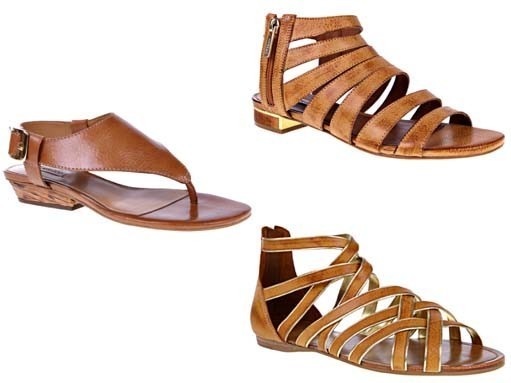 sandalia flat arezzo