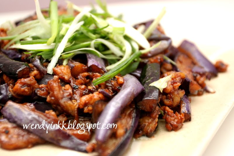 Table for 2.... or more Stir Fried Aubergine with Minced Meat