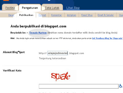 Setting Custom Domain Blogspot dari Name.com