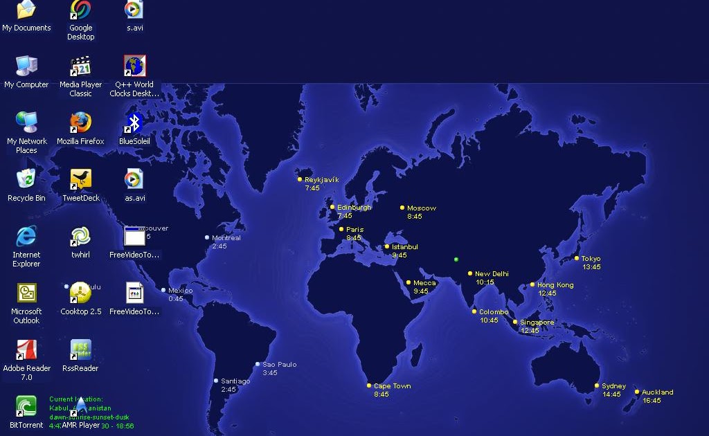 TekTel Watch World Clock on your Desktop
