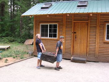 Cameron and Rex off to catch crawdads