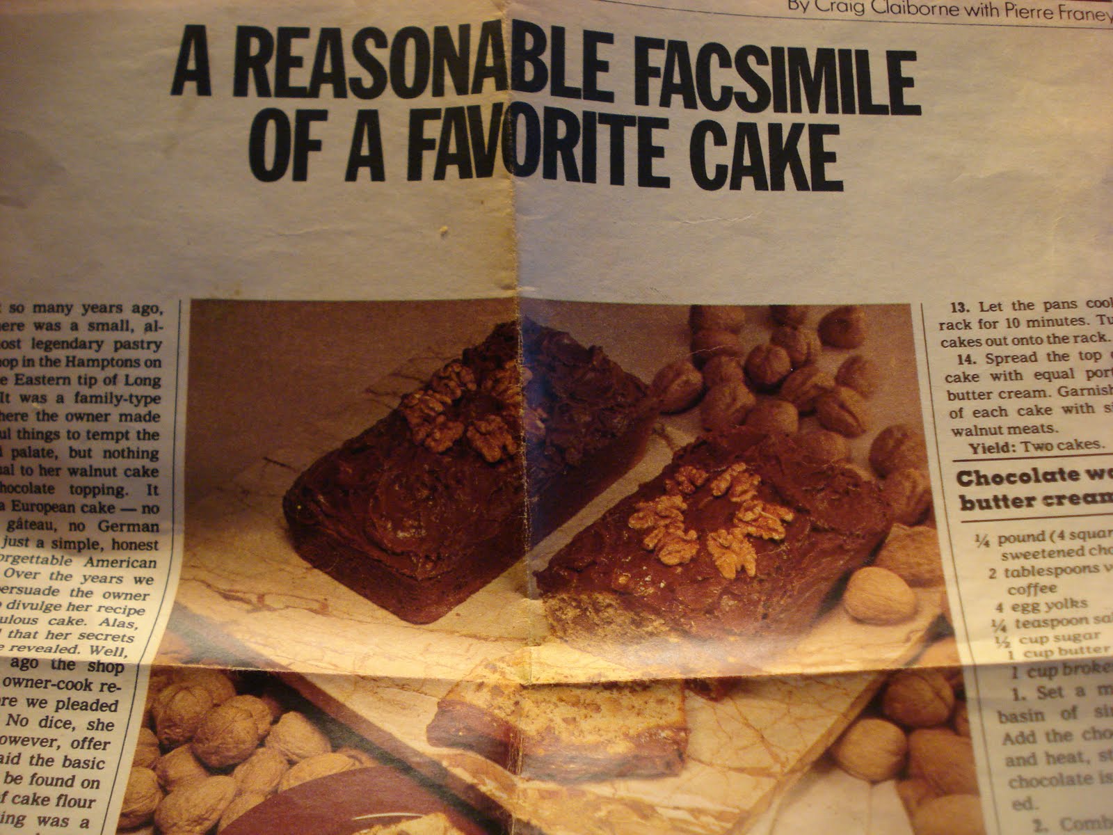 The Cookie Scoop Walnut Cake from The New York Times