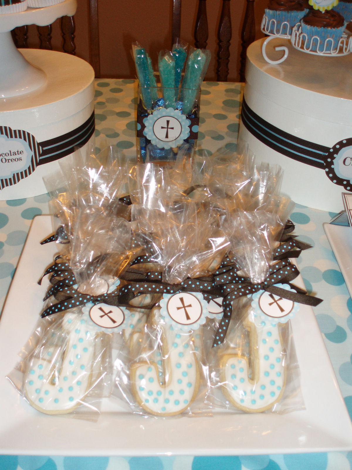 The Sugar Bee Bungalow: Party Bee Jake's Baptism Dessert Table