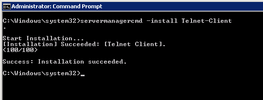 Install Telnet (client) on Windows 7 (and Windows 2008 Server) From
