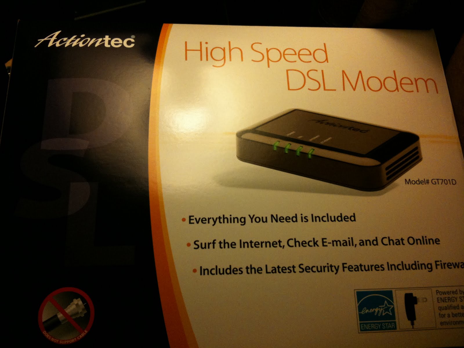 Hong's Blogspot 陳皇賓的網頁: Actiontec DSL modem GT701D