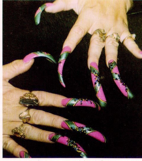 nail art at home. Nail art design with a pink