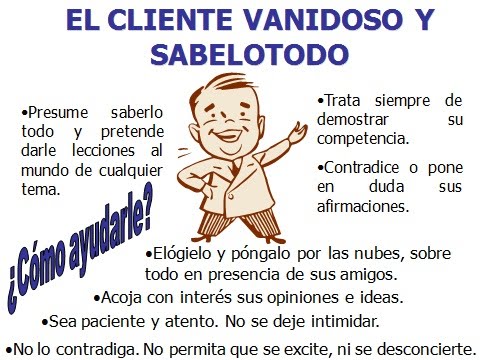definicion vanidoso atencion y servicio al cliente tipos de clientes definicion vanidoso atencion y servicio al cliente tipos de clientes