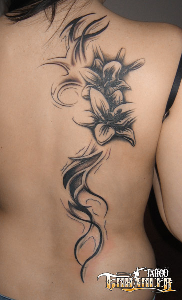 back piece flower tattoo at 822 AM Labels back piece flower tattoo