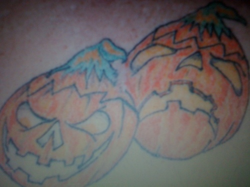 pumpkin Halloween tattoo