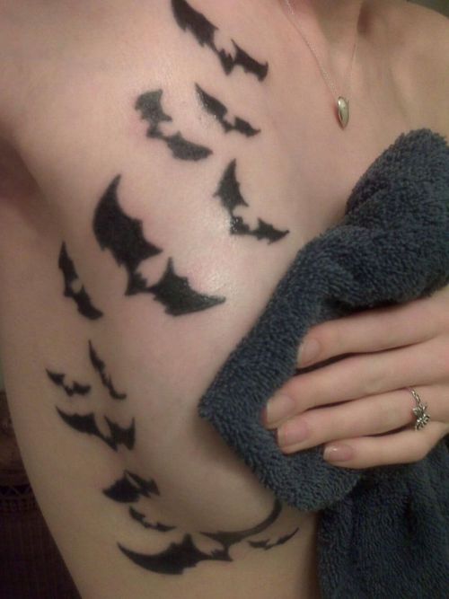 Updated Bat Tattoo - Halloween tattoo