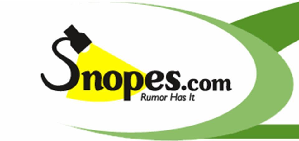 SNOPES WAS CAUGHT WITH THEIR