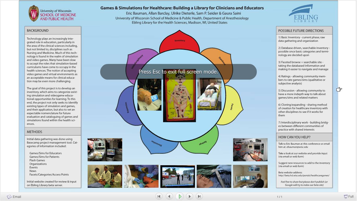 Serious Games for Healthcare Building a Library for Clinicians and