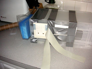 taping bottom with card