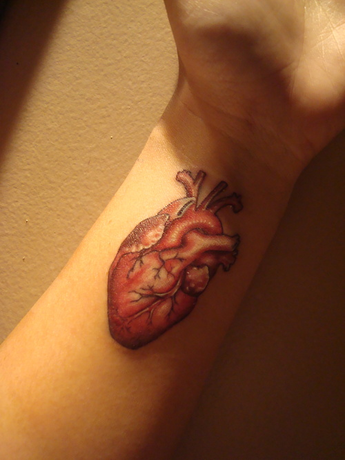 human heart tattoos. hair human heart tattoo. human