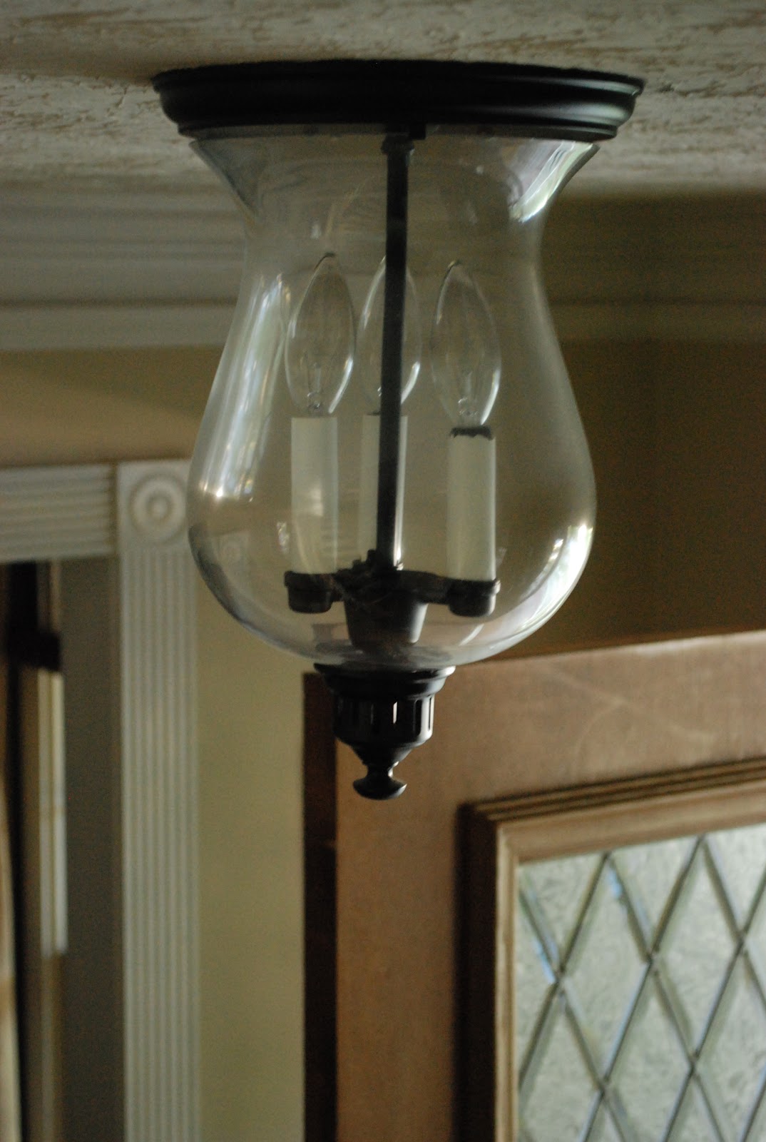 Between Blue and Yellow Spray painted light fixture