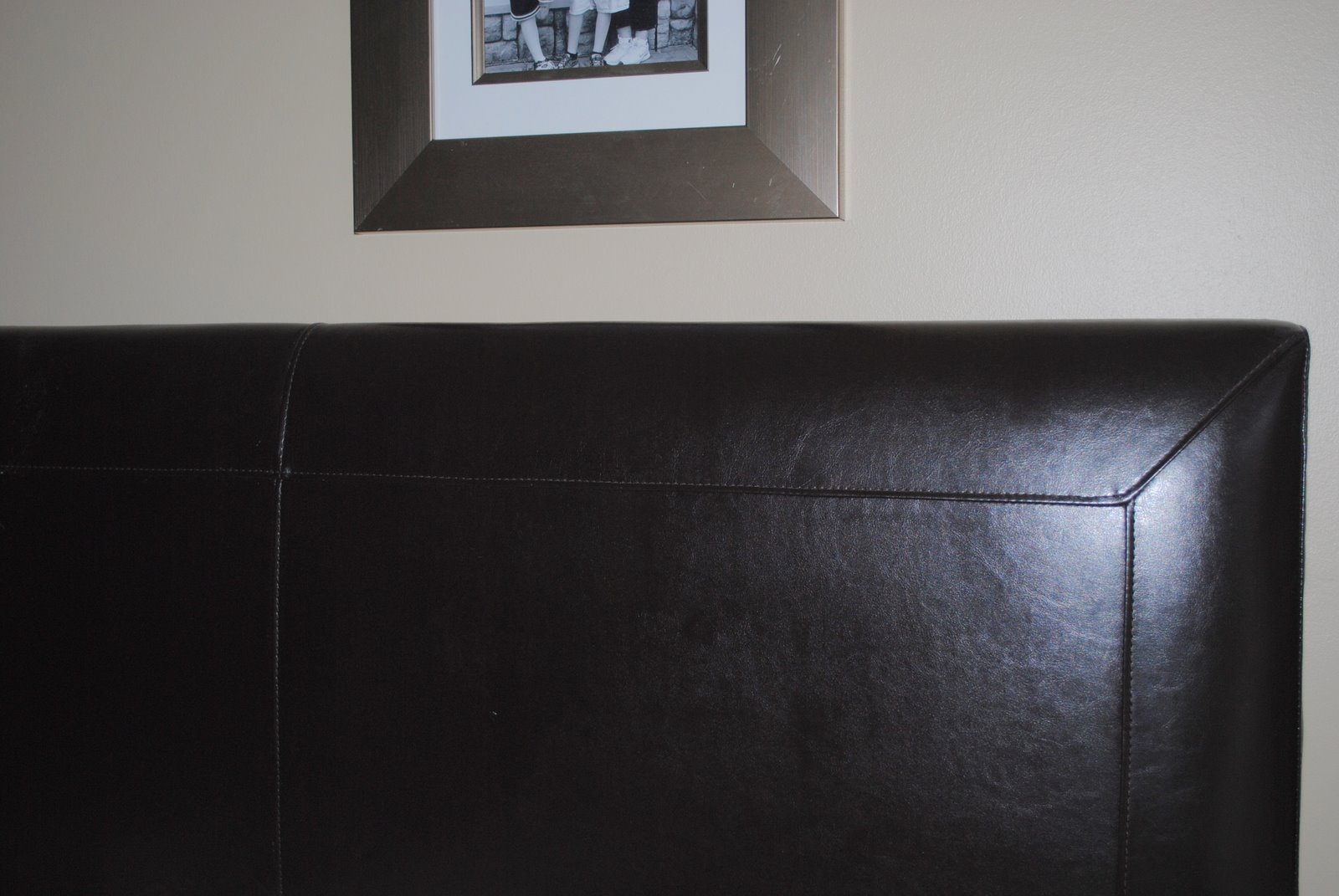 Rustic Maple Leather Headboard