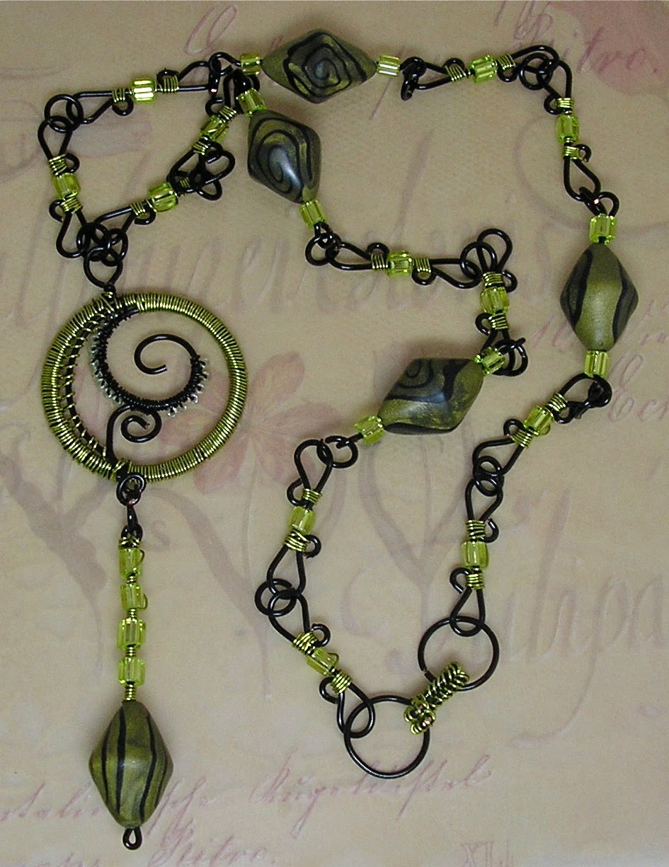 Knightwork Playing with Clay Colored Wire & Polymer Clay Necklaces