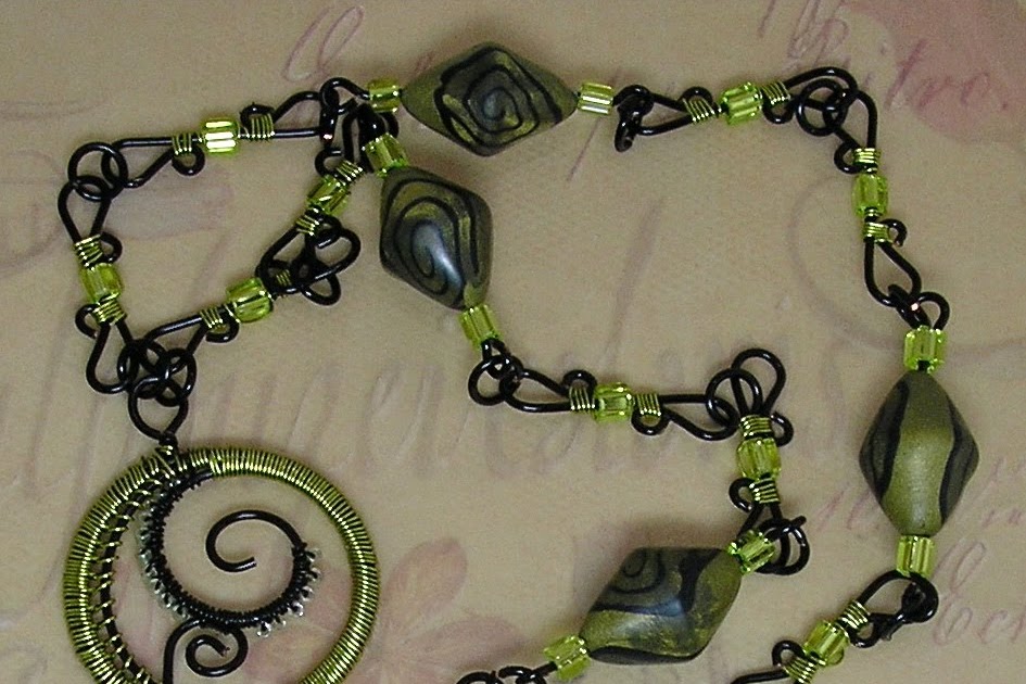 Knightwork Playing with Clay Colored Wire & Polymer Clay Necklaces