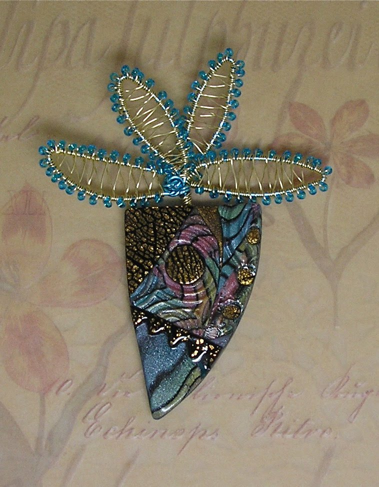 Knightwork Playing with Clay Mixed Media Polymer Clay Pin & Pendant