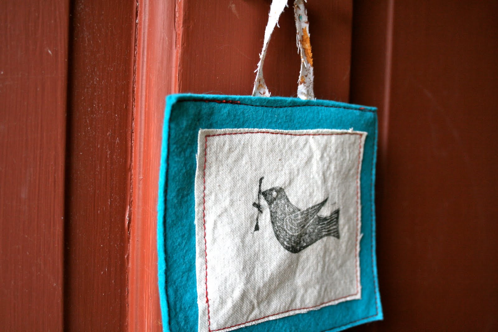 red bird crafts printed felt wall hangings
