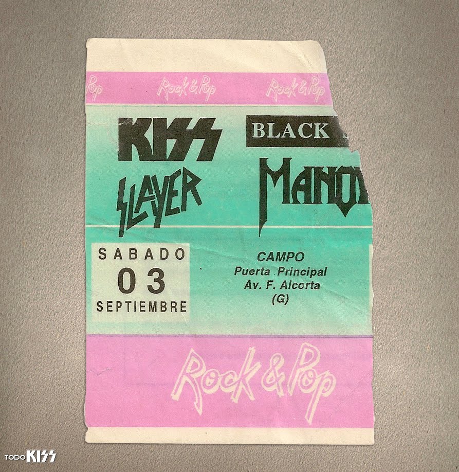 Todo Kiss La entrada de la primera vez Kiss en Argentina 1994