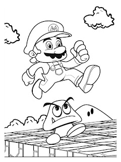 kids coloring pages, mario coloring pages