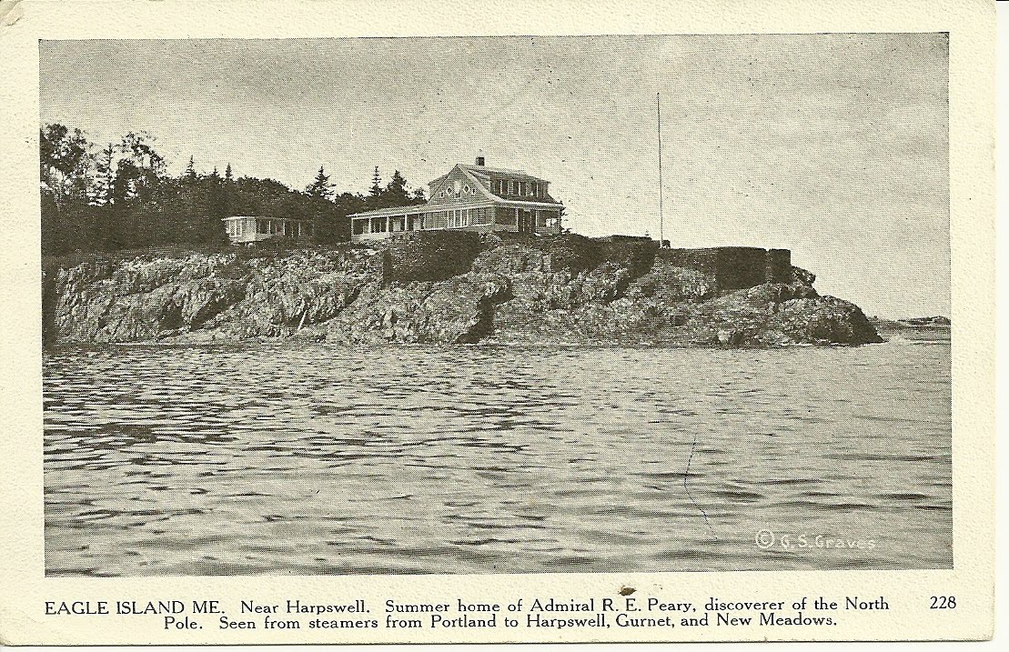 Heirlooms Reunited 1919 Postcard of Eagle Island estate of Robert E