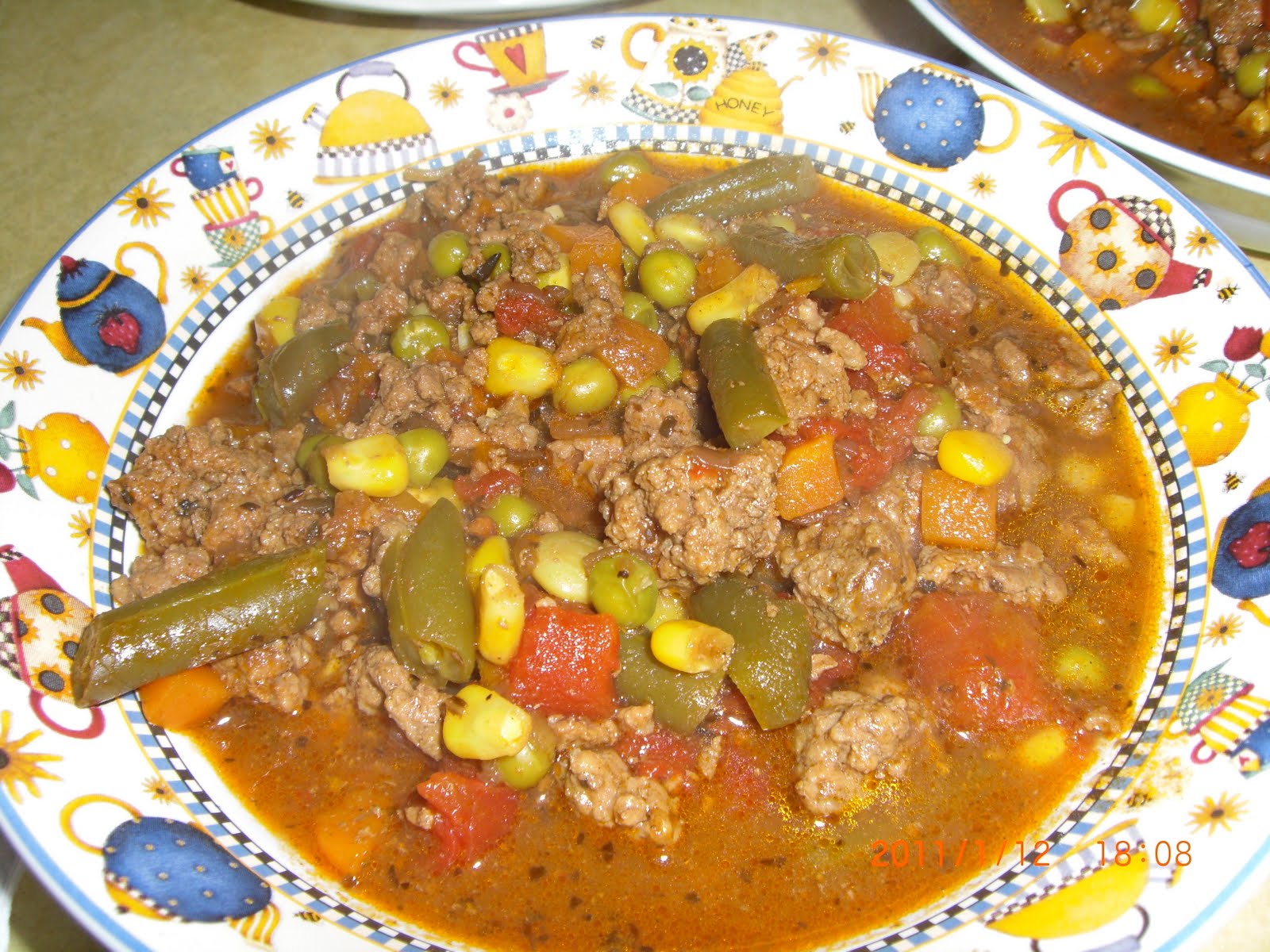Betty's Ramblings Savory Hamburger Vegetable Soup