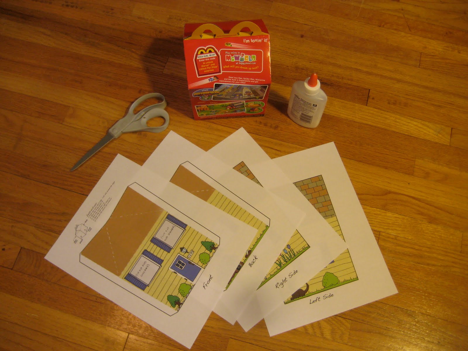 ID Mommy ID Mommy Projects Recycle Happy Meal Boxes into Toy Houses!