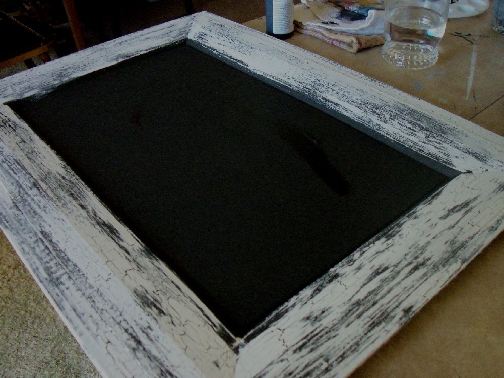 Make The Best of Things Cheap Elmer's glue crackle chalkboard project
