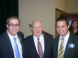 Elders Malone and Lagace with Elder Richard G. Scott