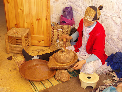 grinding argan oil nuts