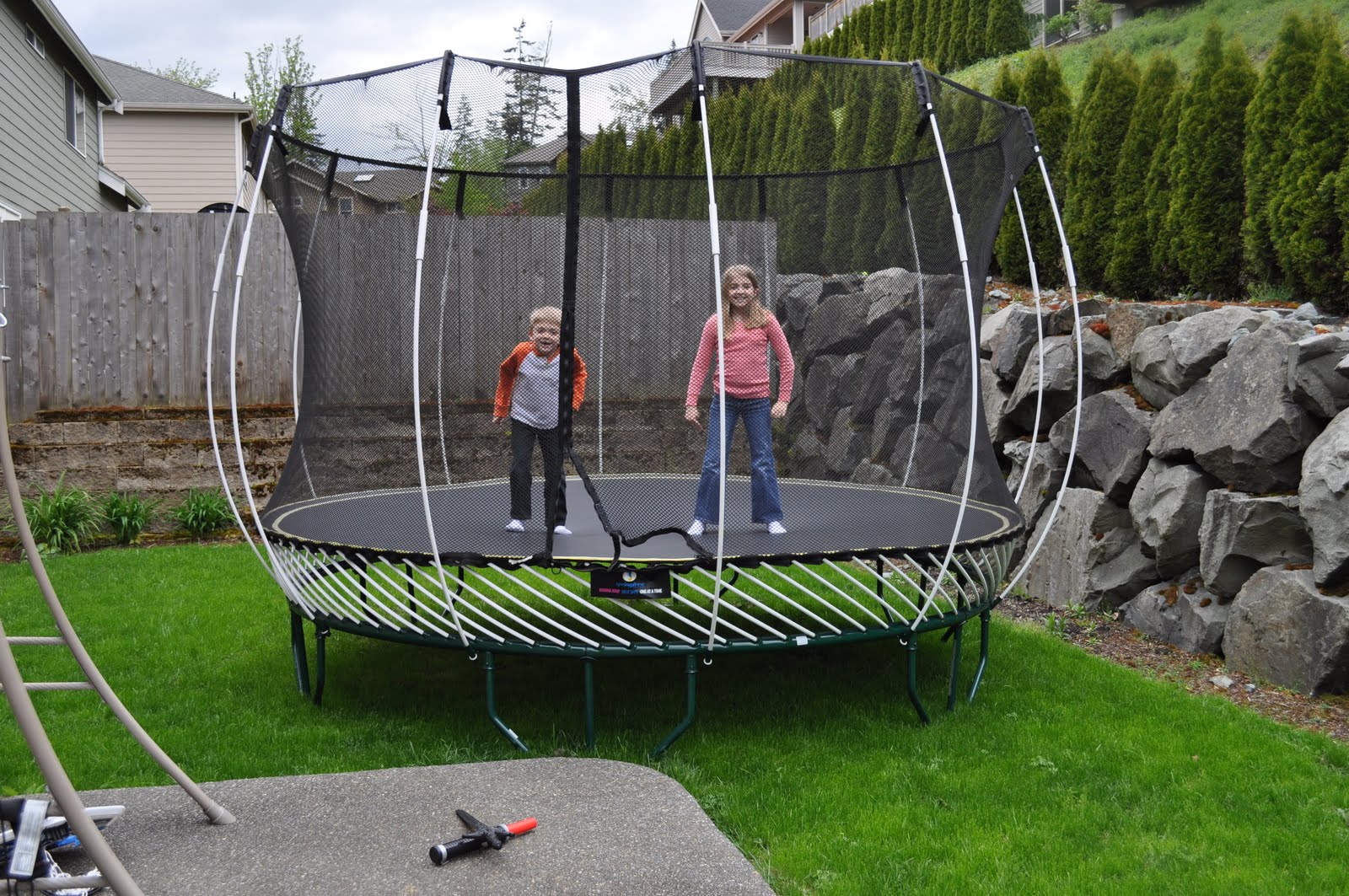 The Chamberlain Family Trampoline and Tulips
