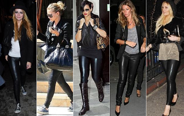 calça metalizada preta