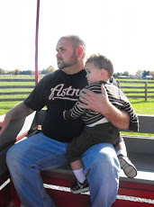 Daddy and Gabe on Hayride
